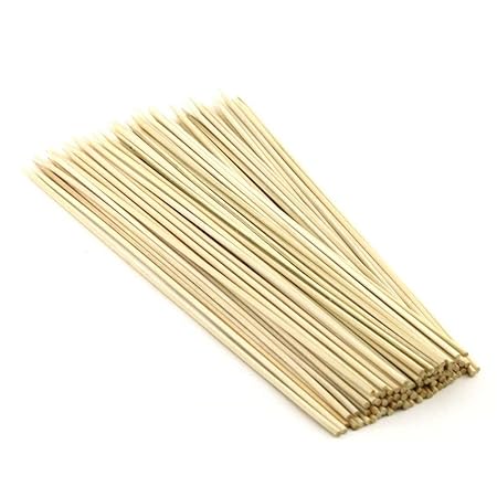 WAY BEYOND BBQ , Kebab , Bamboo Wooden Skewers (8 inches/2.3 mm Thickness) - Pack of 100