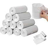 GWZiehory Mini Trash Bags, 0.5 Gal, 300 Counts, White | Extra Small Garbage Bags for Desktop Trash Can, Strong Tiny Trash Bags for Car, Cat Litter, Fits 3L Waste Basket