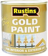 Rustins Gold Paint 250ml Quick Dry Wood Metal