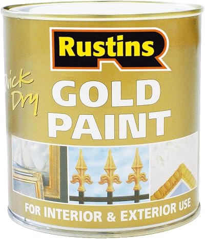 Rustins Gold Paint 250ml Quick Dry Wood Metal