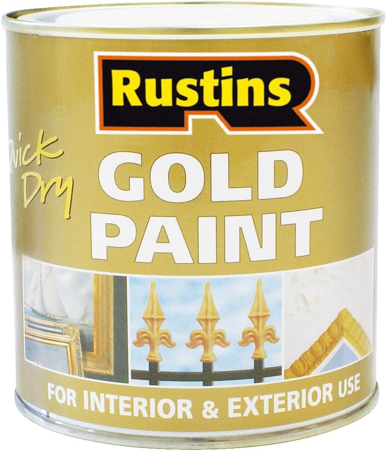Rustins Gold Paint 250ml Quick Dry Wood Metal