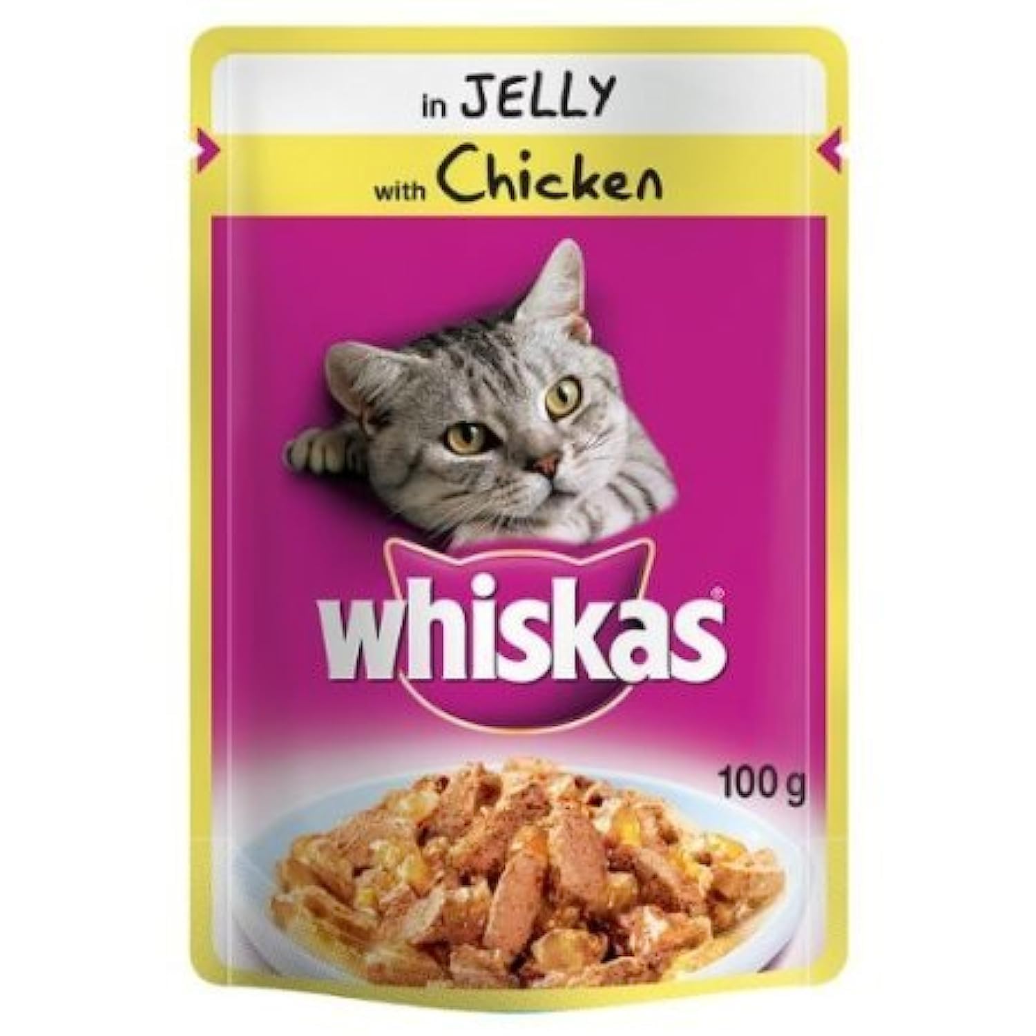WHISKAS Pouch in Jelly with Chicken 100g - Pack of 24