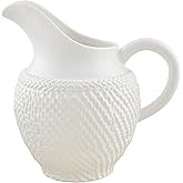 Mud Pie Woven Ceramic Pitcher; 60 oz