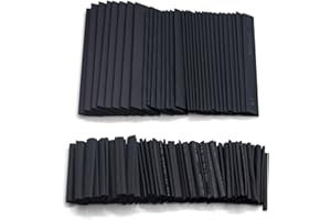 127pcs Heat Shrink Tubing 2:1, Electrical Wire Cable Wrap Assortment (7 Sizes)