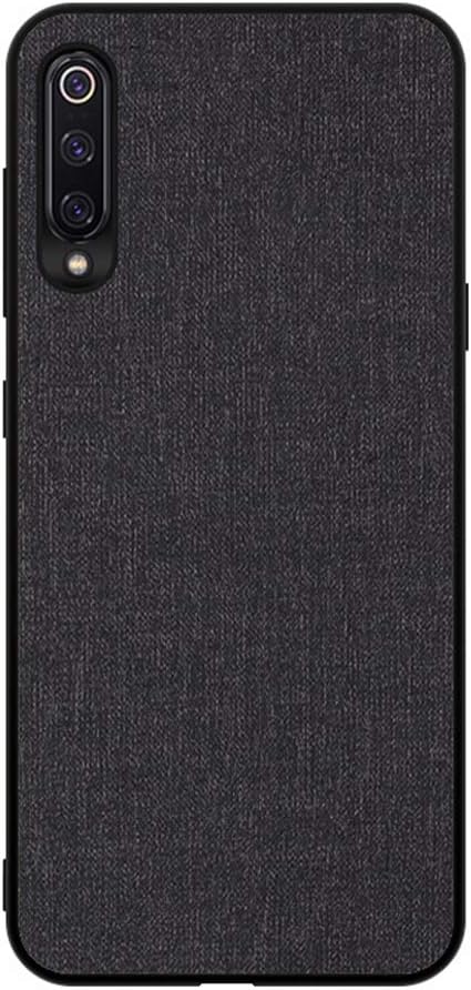 Case for Xiaomi Mi 9 Mi 9 SE,Soft Cloth Ultra Thin Shockproof TPU Bumper Case 360 Full Protection Xiaomi Mi 9 Cover 6.39" (Black, Xiaomi Mi 9 SE)