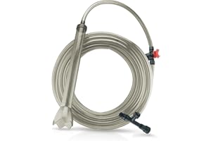 AQQA Aquarium Water Changer Kit,Multifunction Fish Tank Siphon Gravel Vacuum Cleaner,Universal Water Faucet 25Ft/50Ft PVC Tub