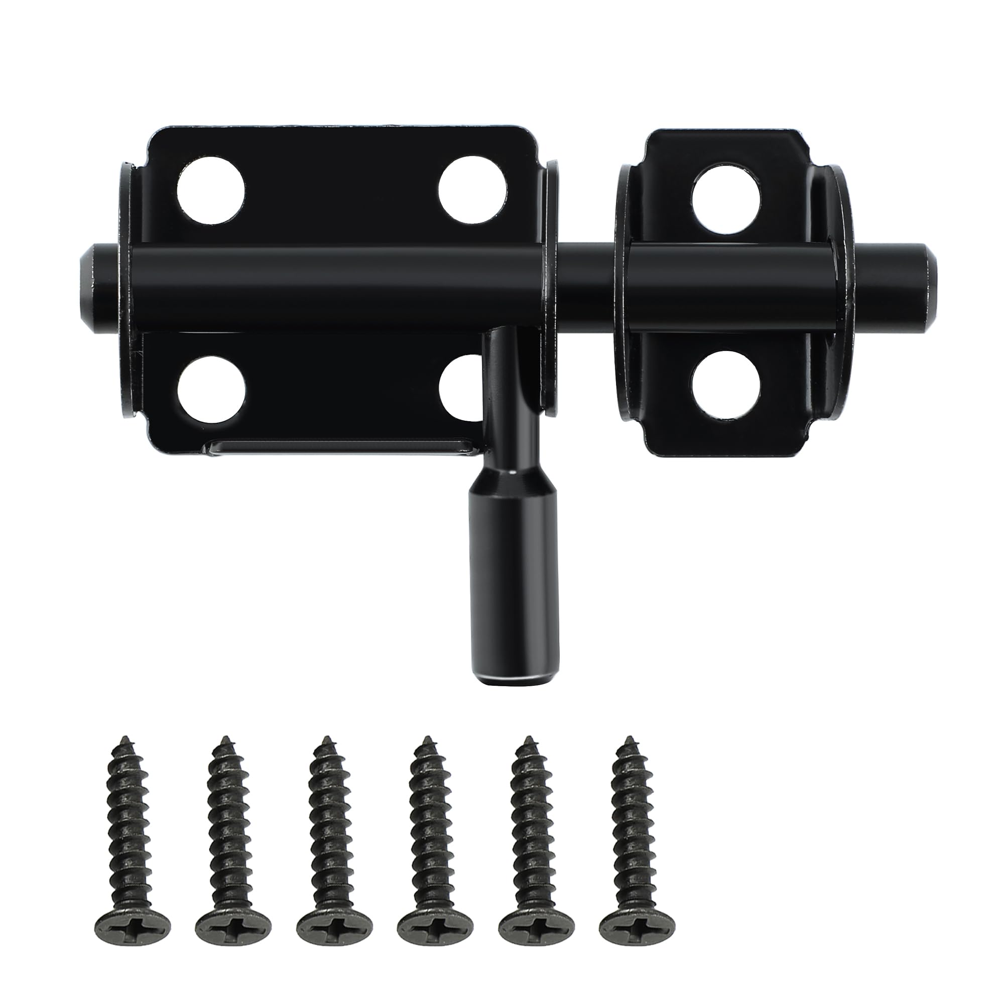 Photo 1 of Mooche 3'' Slide Gate Latch SUS304 Stainless Steel Gate Latch, Safety Door Lock Double Side Barrel Bolt Latches Black Barrel Bolt Latch for Interior Door Toilet Door Barn Door Fence Door Garage Door