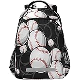 AUUXVA Sport Ball Baseball Theme Backpack School Bookbag Laptop Purse Casual Daypack for Teen Girls Women Boys Men College Travel
