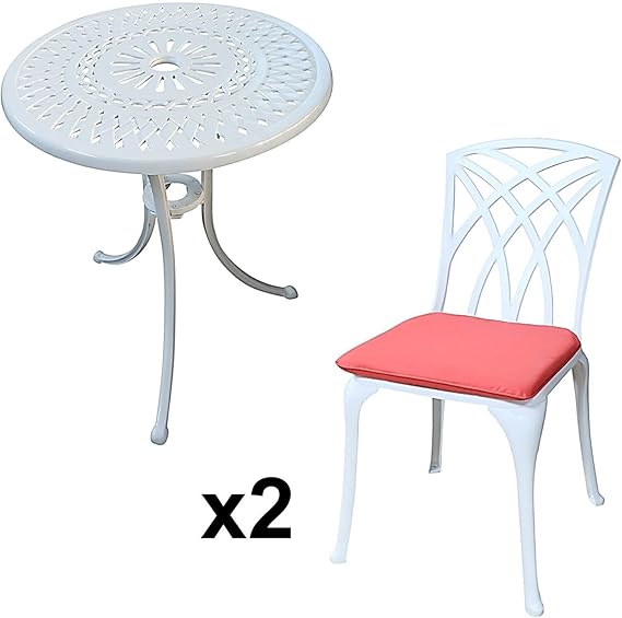 Amazon.de: Lazy Susan - EVE 60 cm Bistrotisch mit 2 Stühlen - Rundes