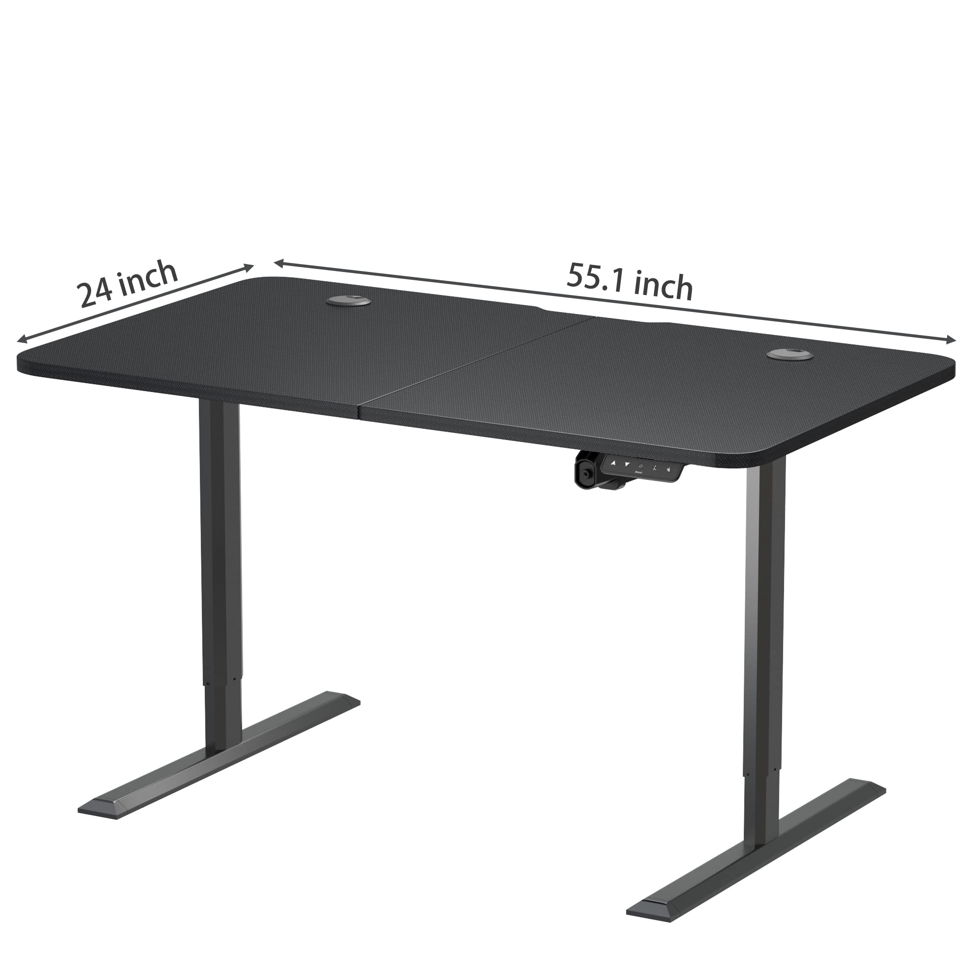 JUMMICO Standing Desk Electric Adjustable Desk Large 55 x 24 Sit Stand