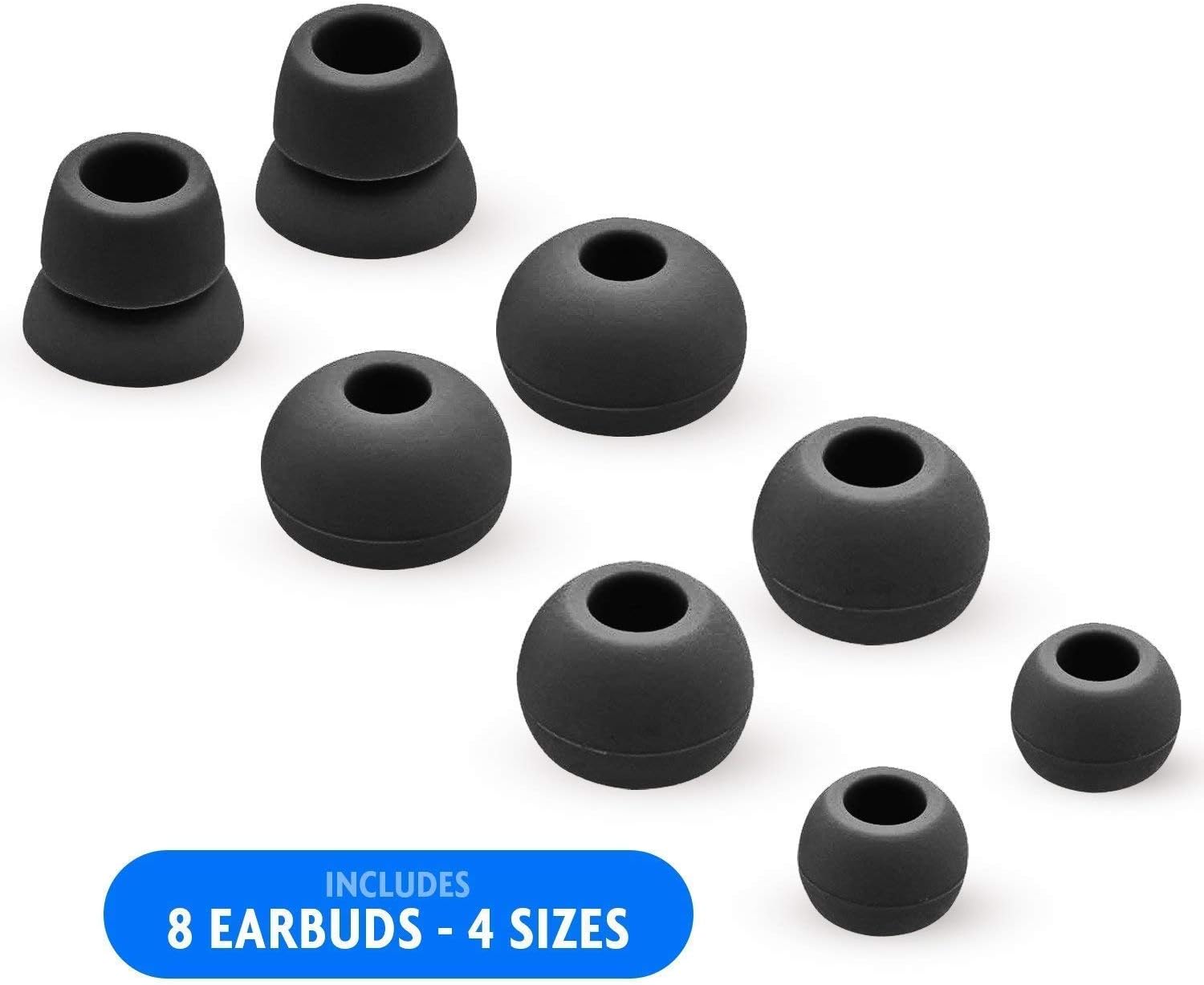 MMOBIEL Silicone Ear Tips Earbuds Set Compatible with Powerbeats 2/3 Monsterbeats Wireless Beats by Dre 4 works (Black) - Image 3