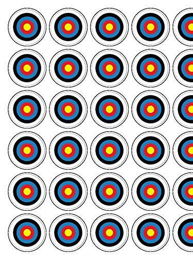 Archery Target 30 X 1 3 Icing Cupcake Toppers Precut Ready To