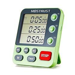 Digital Dual Kitchen Timer, 3 Channels Count
