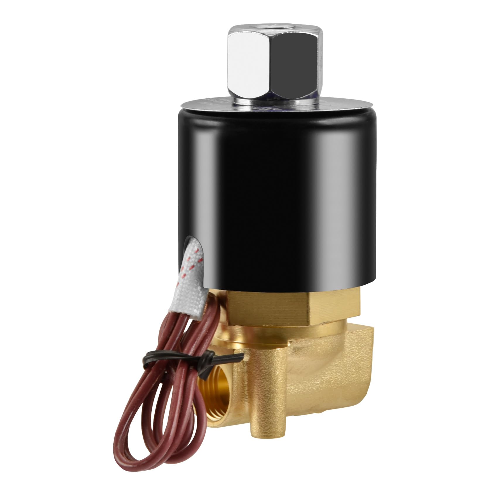 Heschen Brass Electric Solenoid Valve, 2W-025-08K, PT1/4'', DC24V, Direct Action Water Air, Normally Open