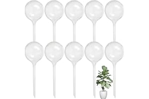 Jgalnim 10 PCS Large Clear Plastic Watering Globes,Plant Self-Watering Bulbs,Flower Automatic Water Device,Garden Waterer for Plant Indoor Outdoor Plants Flowers