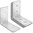 MOUNTAIN_ARK 6 Pack L Right Angle Bracket, 2-3/8" x 4-1/2" x 4-1/2", Reinforcing Rib Corner Braces, Steel