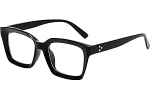 Kursan Classic Non Prescription Clear Lens Black Glasses for Women Men Thick Square Frame Eyeglasses