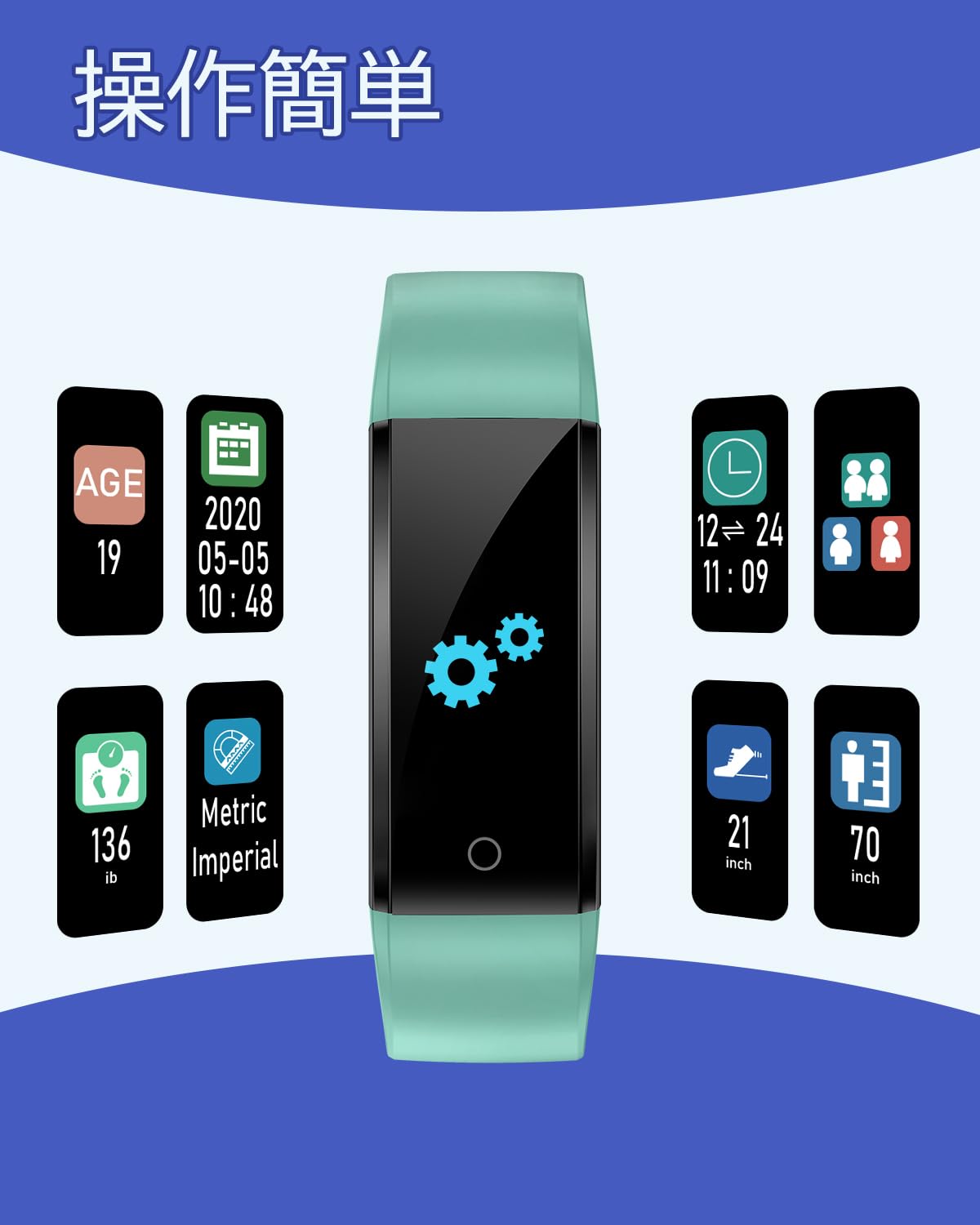 GRV Smart Watch, Smartphone Not Required, No Apps, Activity Meter, Bluetooth Free, Steps Recording, Distance Recording, Suitable for the Elderly, Easy Operation, Japanese Instruction Manual Included