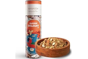 JOY SPOON JoySpoon Almond Delight Mukhwas Mouth Freshener | Supari-Free Mouth Freshner with Almonds, Coconut, Dates & Fennel Seeds | Traditional Mouth Fresheners | Sugar-Free Healthy Snack | Mukhwas for Digestion, 200g