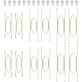 Fasunry 12 Piece Plate Hangers, 6/8/10 Inch Invisible Brass Wall Plate Hangers, Comes with 16 Piece Wall Hooks for Decorative