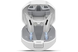 Lentorgi Rechargeable Hearing Aids for Seniors with Noise Cancelling, BTE Hearing Aids for People with Mild Moderate Severe Hearing Loss, Dual Microphone, Comfortable Fit - Gray