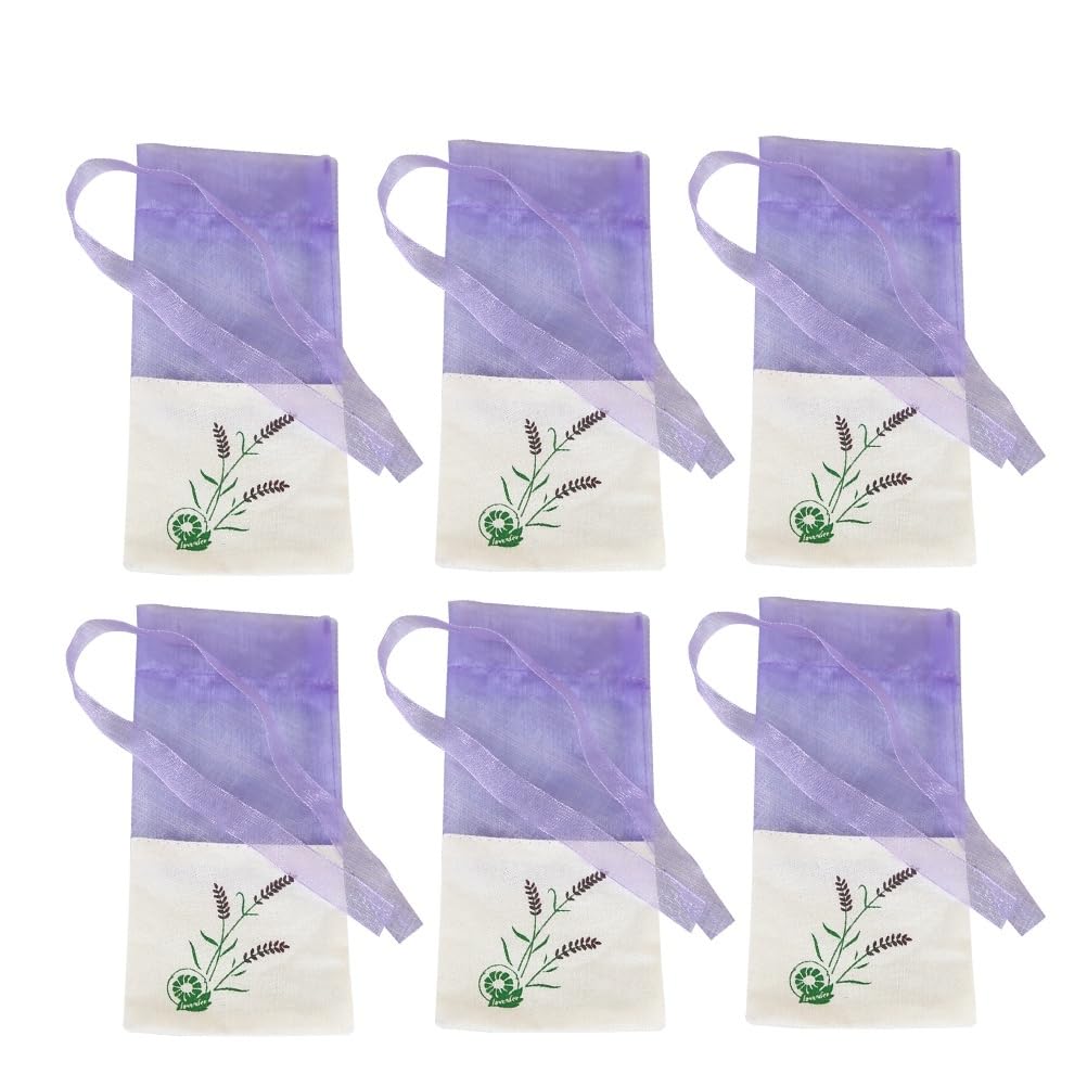 Cabilock Scented Bag Lavender Sachet Bags for Portable Storage Sturdy and Classic Ribbon for Secure Carrying 6pcs Set
