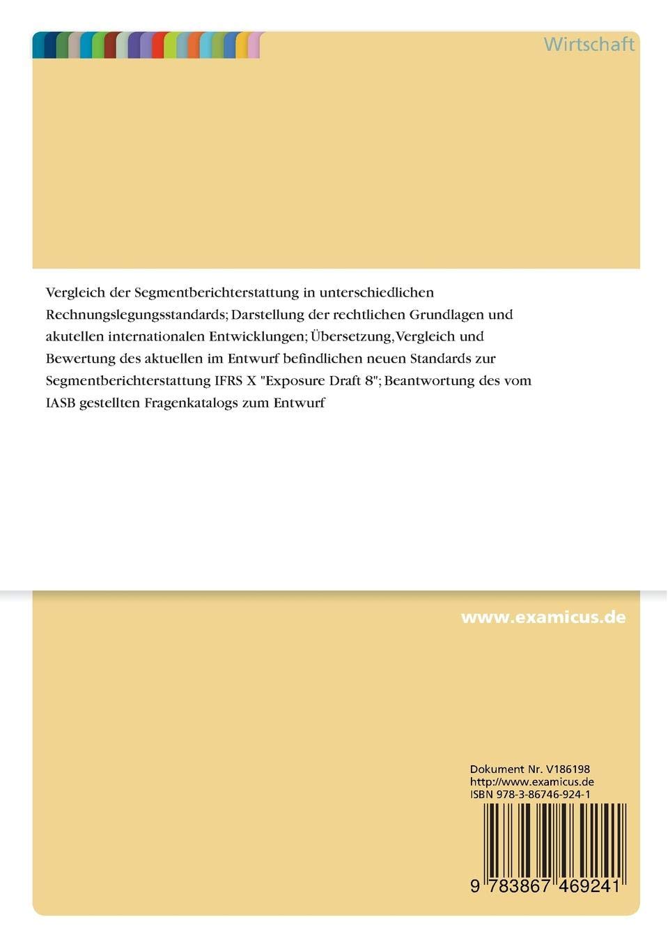 Buy Segmentberichterstattung Nach Drs Ias Ifrs Und Usgaap Im
