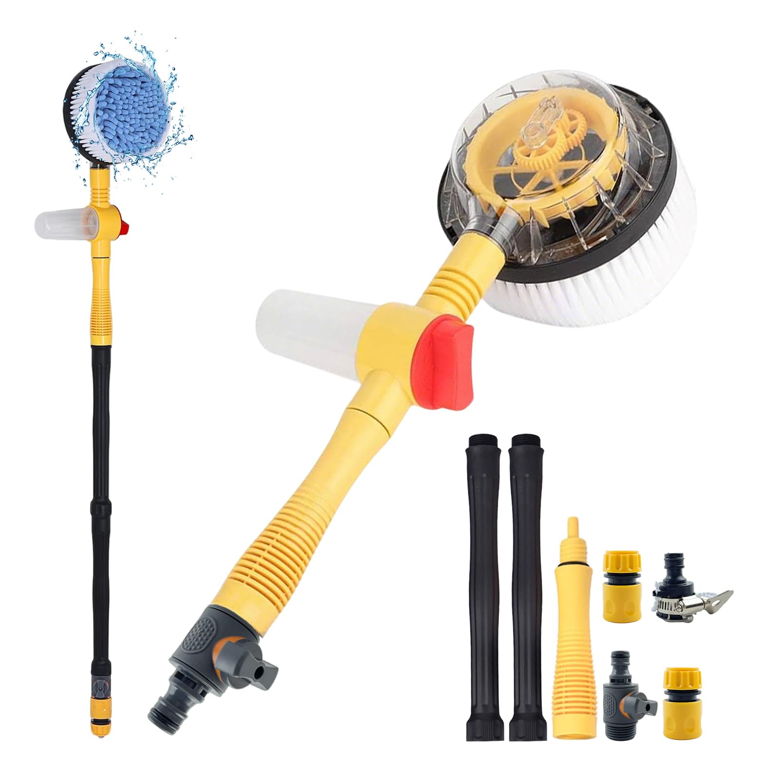 Photo 1 of Garqitwan Rotating Car Wash Brush, Multifunctional Car Foam Cleaning Kit with 360°, Detachable & Extendable Scrub Brush, Long Handle Car Cleaning Kit for Home Car