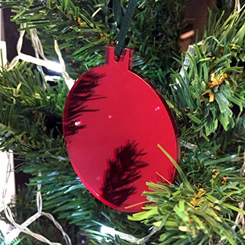 Super Cool Creations Bauble Mirrored Red Christmas Tree Decorations - Pack of 10