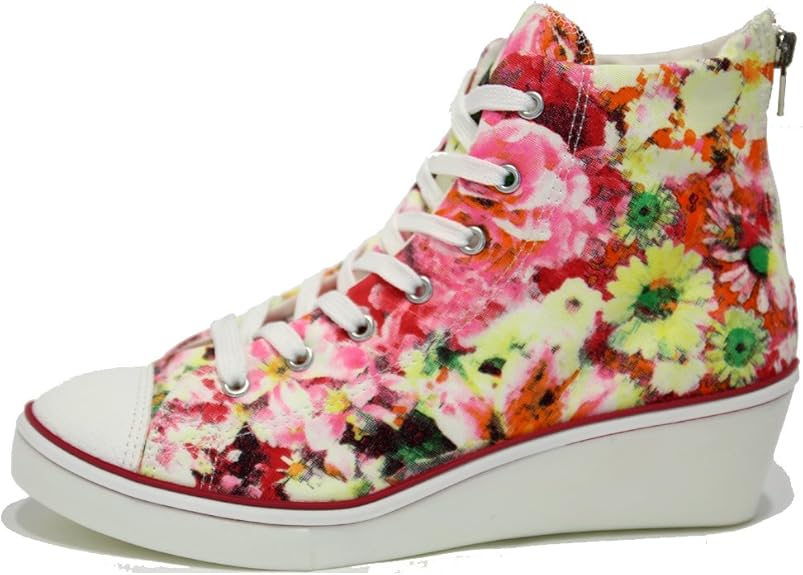 sneakers with floral design