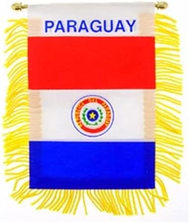 Amazon Com Bunfires Paraguay Flag Mini Banner Rearview Mirror