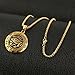 HZMAN Men's Stainless Steel Egypt Eye of Horus Symbol of Protection Pendant Necklace (Gold)