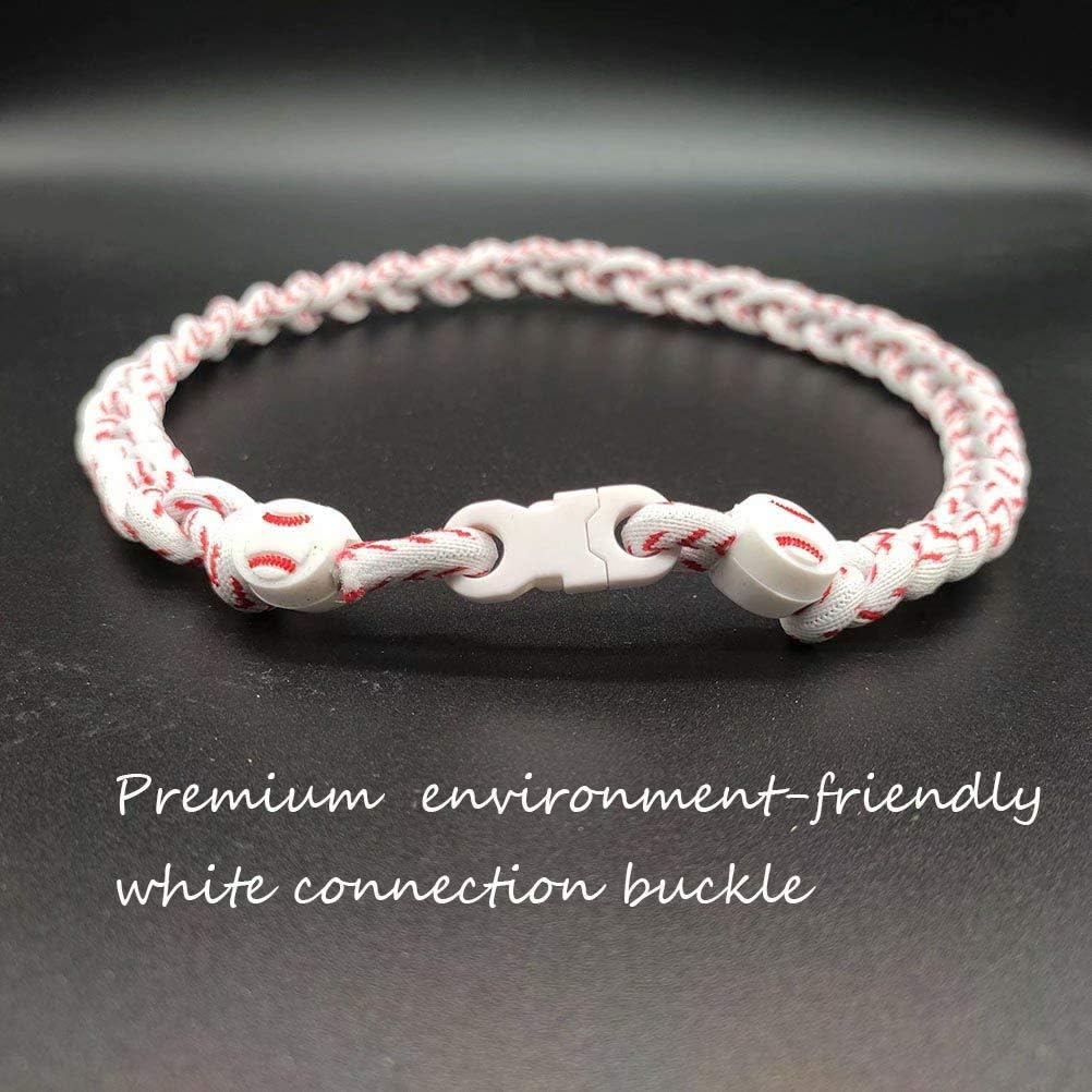 Baseball Rope Necklace for Boys - Three Braided Sport Titanium Tornado Necklace for American Baseball Player Softball Fans Necklace: Clothing
