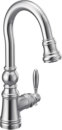Moen S53004 Weymouth Shepherd S Hook Pulldown Kitchen Bar Faucet
