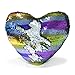 Play Tailor Sequin Heart Pillow with Insert Heart Shaped Reversible Sequins Pillows Decorative Cushion (13