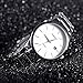 Voeons Silver Steel Band Watches for Men Classic Stainless Steel Watch Casual Business Quartz Analog Wrist Watch with Calendar