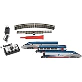 Hornby Electric Train Set - HR1000T Amtrak Acela NEC High-Speed - HO Gauge Train Starter Sets, Adult Vintage Trains, Small Hobby Model for Adults - with Tracks, MidiMat, Connecting Track, Controller