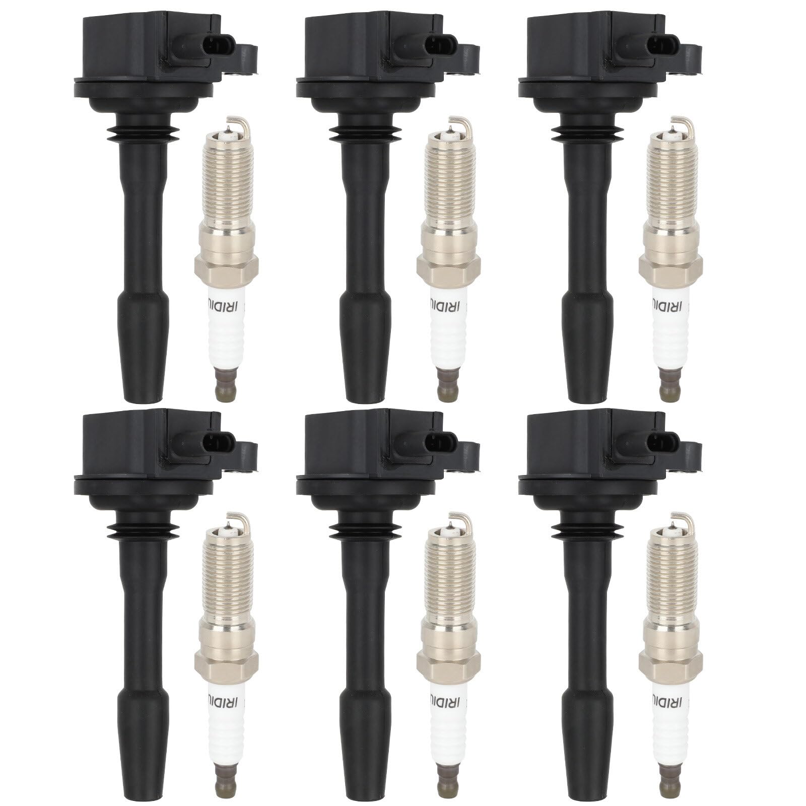 Photo 1 of ECCPP UF825 6 ignition coils with 6 iridium Spark Plugs for ford for F-150 2018-2021, Explorer 2020-2021, Transit-150/250/350/350, 3.3L 3.5L, JL3Z12029A UF825 DG564