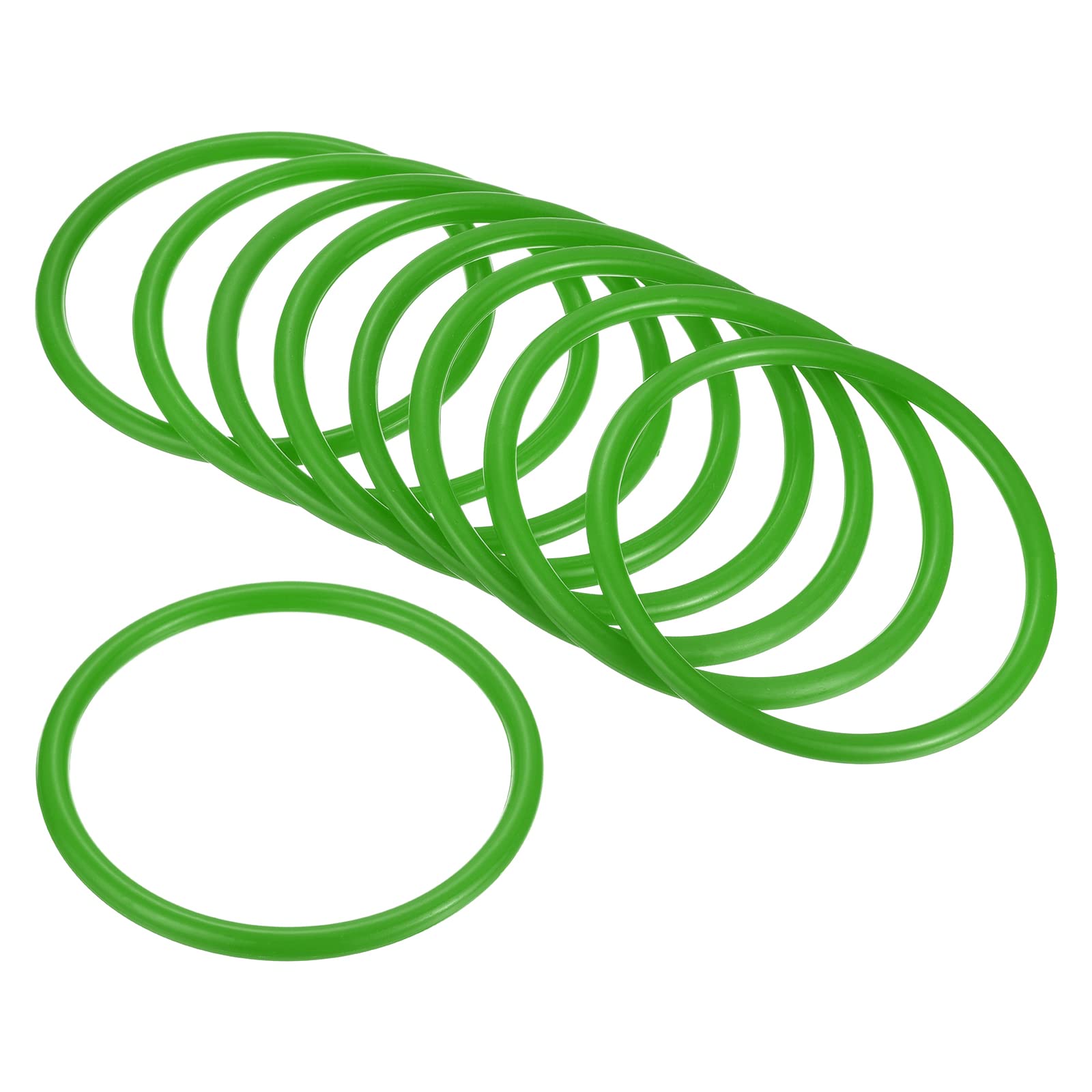 PATIKIL Carnival Ring-Toss Rings 8cm ID, 24 Pack Plastic Hoop for Outdoor Party Favor Game Booth, Green