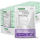 Nature's Protection Wet Dog Food Pouches for Small & Large Breed - High Protein, 24-Pack Soft Dog Food Toppers for Adult Dogs with Light Fur (Superior Care - Tuna & Salmon, 2.46-oz)