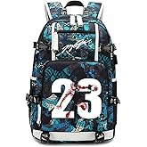 Txiujou Basketball 23 Student School Bag, Laptop Backpack, Ultra-Light Travel Bag, For Men And Women (green-C)
