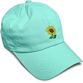 Custom Soft Baseball Hat Embroidered Dad Hat Plants Fringe Sunflower Embroidery Men & Ladies Baseball Cap