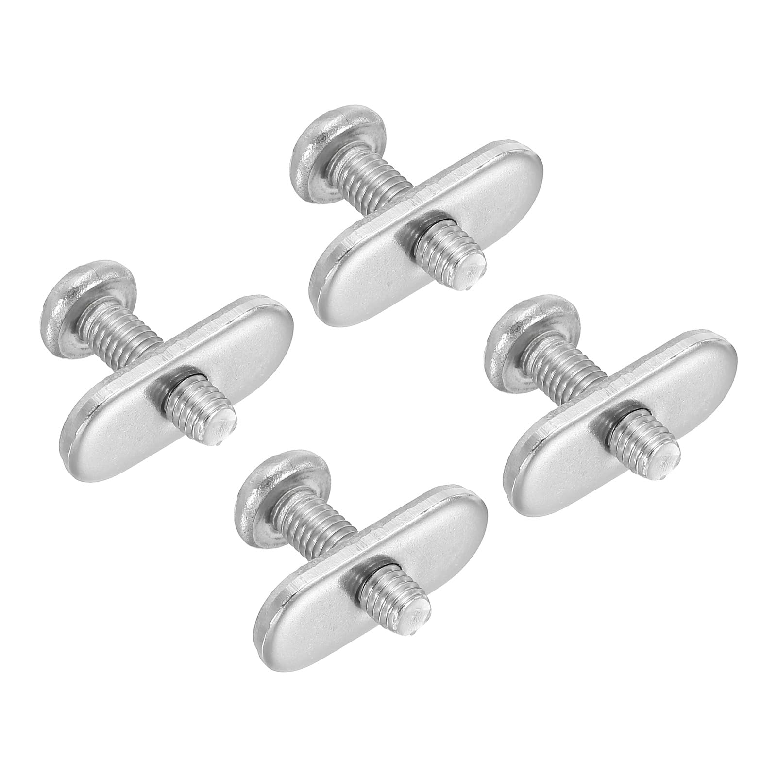 PATIKIL 316 Stainless Steel Kayak Rail Track Screws Track Nuts 4 Pack Hardware Gear Mount Replacement Kit with M6x20mm Thread Screws for Canoe Boat Kayak Track Mount