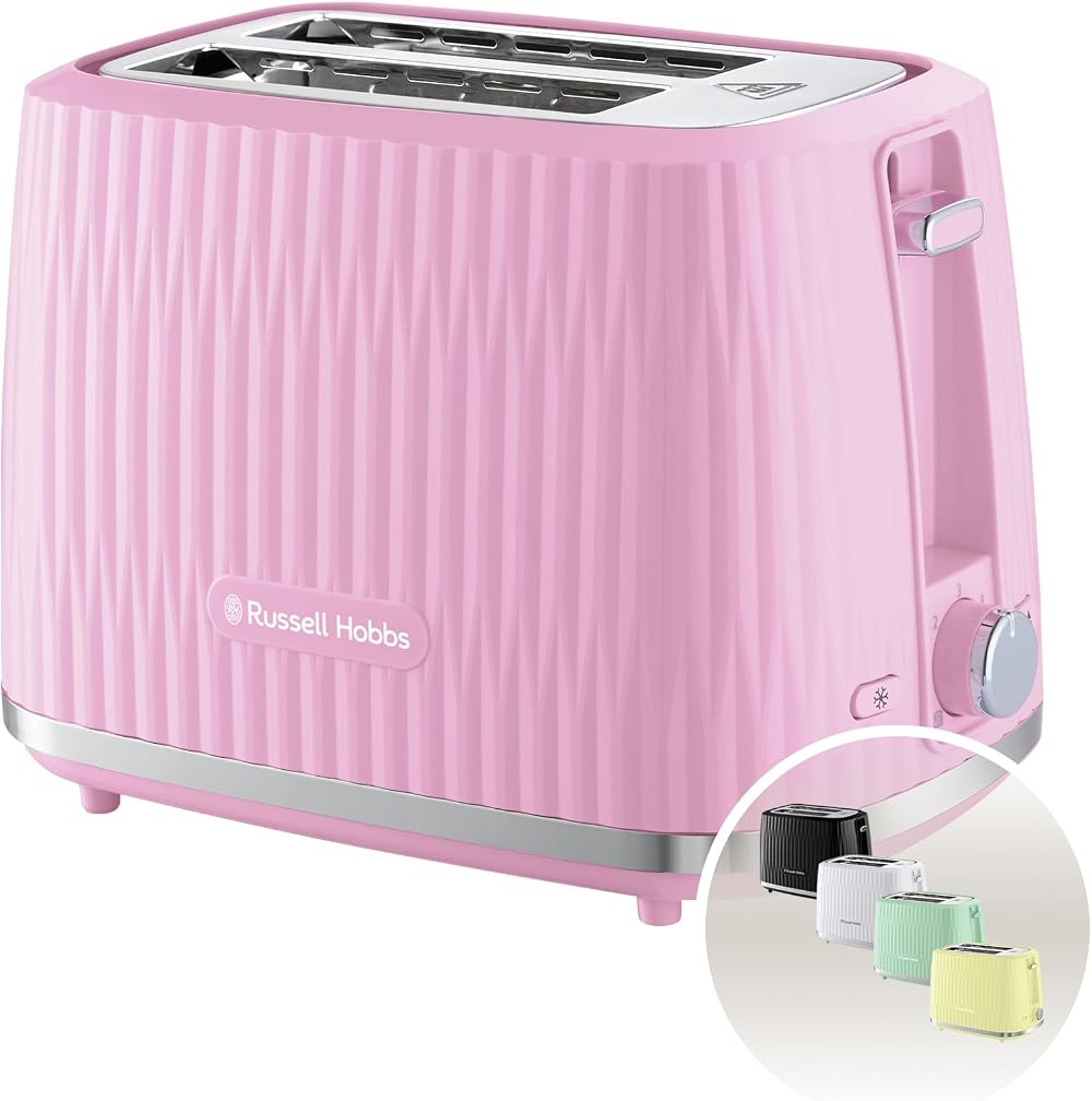 Russell Hobbs Eden 2 Slice Toaster Raspberry 6 Browning 800W High Lift