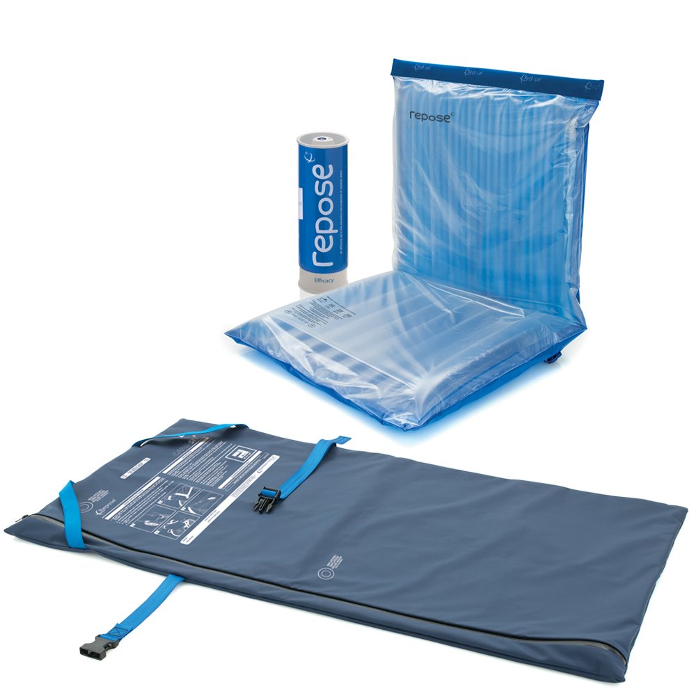 Repose - CARE-SIT Pressure Relief Seat Cushion with Manual Pump - Inflatable Pressure Cushion for Chair or Wheelchair with Back Support - Clinically Proven to Prevent Bed Sores and Pressure Ulcers