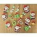 GEORLD 48 Pcs Wafer Edible Christmas Paper Party Cake & Cupcake Toppers Decoration