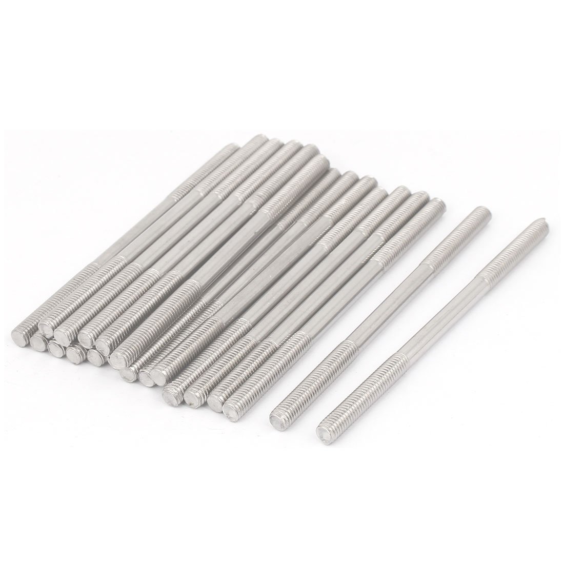 Sourcingmap M5x90mm 304 Stainless Steel Double End Threaded Stud Screw Bolt 20pcs