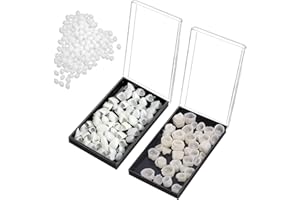 CEONAM 120 Pieces Fake Tooth Cap Crown Veneers Front Back Anterior and Molar Posterior Teeth with Thermal Beads Cap Filler for Teaching or DIY (50pcs Front and 70pcs Back)