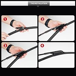 GARDIMU 3 Pcs Front and Rear Windshield Wiper