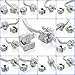 RUBYCA 40pcs Mix Lot of Silver Color Clip Lock Stopper Clasp Beads DIY fit European Charm Bracelet